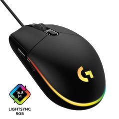 Logitech Gaming Mouse G203 LIGHTSYNC - Optisk, Kabling, Sort - Præcision & Komfort til Gamere!